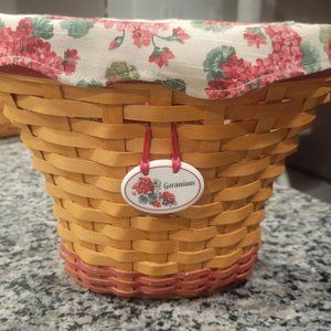 Longaberger Gran Bonnie May Series Geranium Basket